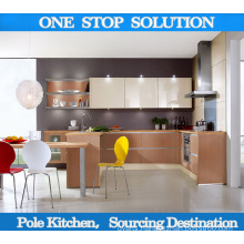 Pole Island Style High Gloss UV Kitchen Cabinet